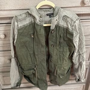 Military Green Express Fall Utility Jacket